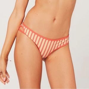 L’Space Lay it on the Line Rachel Tangerine bikini bottoms, size large NWOT